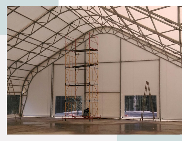 Шатровые ангары в Междуреченске