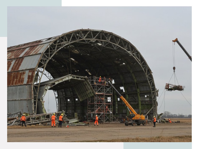 Демонтаж ангаров в Междуреченске